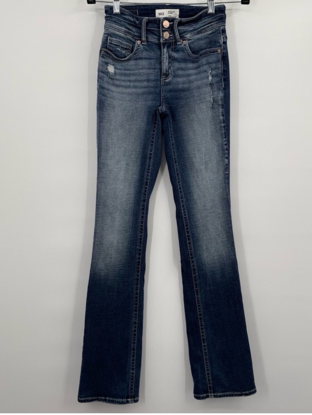 Buckle BKE Jeans Womens 25 Blue Stella Bootcut Midrise Slim Fit Stretch Long